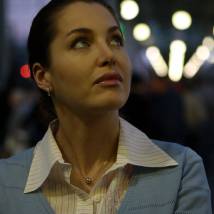 Евгения Чиркова на съемках сериала "Обручальное кольцо"