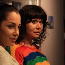 Евгения Чиркова и Вера Бабичева на съемках сериала "Обручальное кольцо"