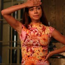 Юлия Учиткина на съемках сериала "Обручальное кольцо"