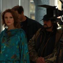 Юлия Пожидаева на съемках сериала "Обручальное кольцо"