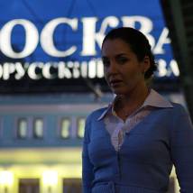 Евгения Чиркова на съемках сериала "Обручальное кольцо"
