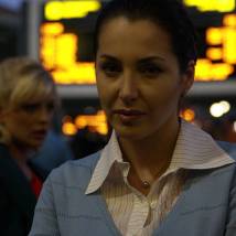 Евгения Чиркова на съемках сериала "Обручальное кольцо"