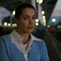 Евгения Чиркова на съемках сериала "Обручальное кольцо"