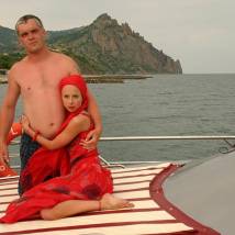 Роман Агеев и Инна Степанова на съемках фильма "Мавка"