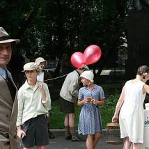 Евгений Князев на съемках фильма "Вольф Мессинг: Видевший сквозь время"