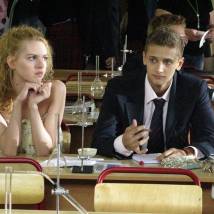 Лянка Грыу и Артем Волков на съемках сериала "Барвиха"
