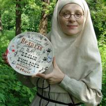 Полина Кутепова на съемках фильма "Пелагия и белый бульдог"