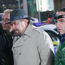 Максим Коновалов, Юрий Стоянов и Михаил Шац на съемках фильма "Очень русский детектив"