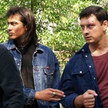 Фархад Махмудов и Рафаэль Мукаев на съемках сериала "След саламандры"