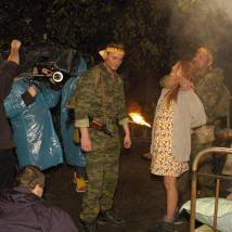 На съемках фильма "Крест в круге"