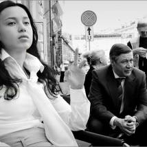 Ольга Сун и Михаил Ефремов на съемках фильма "Какраки" (© фото: Нора Жанэ)