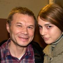 Александр Баширов и Татьяна Федоровская на съемках фильма "Настоящая любовь"