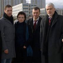 Валерий Трошин, Иван Оганесян, Алиса Богарт, Александр Наумов, Дмитрий Брусникин, Ксения Энтелис на съемках сериала "Закон и порядок. Отдел оперативных расследований 2"