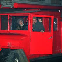На съемках фильма "Московский дворик"