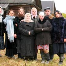 На съемках фильма "Московский дворик"