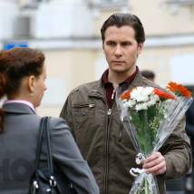 Карина Реука и Николай Рытенко на съемках сериала "Такова жизнь" (© фото: Вета Железнякова)
