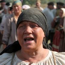 Нина Русланова на съемках фильма "Жила-была одна баба"