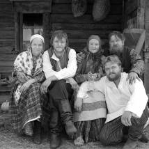 На съемках фильма "Жила-была одна баба"