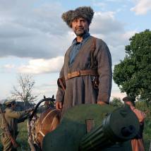 Юрий Шевчук на съемках фильма "Жила-была одна баба"