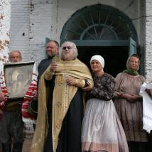 На съемках фильма "Жила-была одна баба"