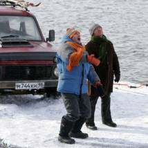 На съемках фильма "Особенности национальной подледной ловли, или Отрыв по полной"