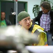 Михаил Тарабукин на съемках сериала "Час Волкова 3"