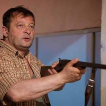 Леонид Громов на съемках фильма "Ой, мамочки..."