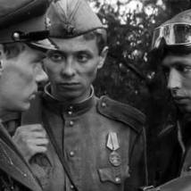 Геннадий Сайфулин, Олег Даль и Лев Ванштейн в фильме "Хроника пикирующего бомбардировщика"
