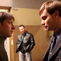 Александр Бобров и Владимир Фекленко на съемках сериала "Глухарь. Продолжение"