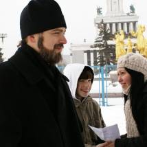 Алексей Светлов на съемках фильма "Тысяча"