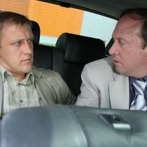 Сергей Горобченко и Виктор Черепанов на съемках фильма "Пуля-дура 3. Агент для наследницы"