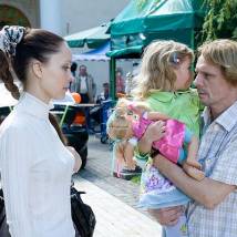 Екатерина Никитина и Алексей Шевченков на съемках сериала "Разлучница"