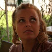 Ксения Громова на съемках сериала "Отблески"