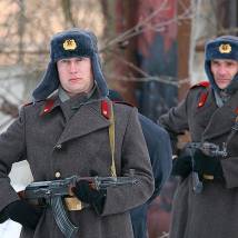 На съемках фильма "На ощупь"