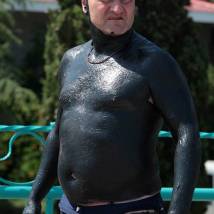 Александр Балуев на съемках фильма "На ощупь"