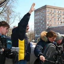 Юрий Грымов на съемках фильма "На ощупь"