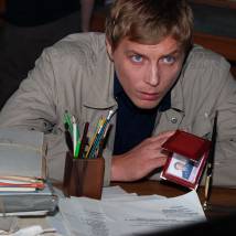 Александр Бухаров на съемках фильма "Сорок третий номер"