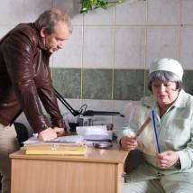 Дмитрий Марьянов и Светлана Крючкова на съемках сериала "Одержимый"