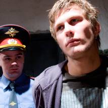 Павел Чинарев и Роман Притула на съемках сериала "Одержимый"