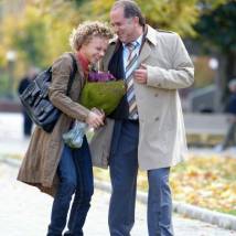 Елена Перова и Владимир Стержаков на съемках сериала "Маргоша 2"
