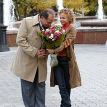Владимир Стержаков и Елена Перова на съемках сериала "Маргоша 2"