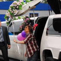 Елена Панова на съемках фильма "Девичник"