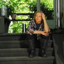 Эльвира Болгова на съемках фильма "Девичник"