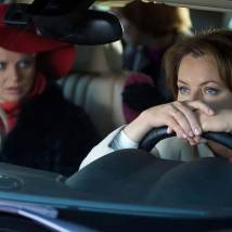 Лариса Шахворостова и Ирма Витовская на съемках сериала "Акула"