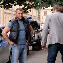 Максим Дрозд и Сергей Горобченко на съемках сериала "Русский дубль" (© фото: Марианна Кузнецова)