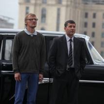 Алексей Серебряков и Никита Салопин на съемках фильма "ПираМММида"