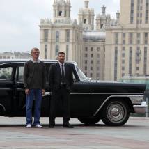Алексей Серебряков и Никита Салопин на съемках фильма "ПираМММида"