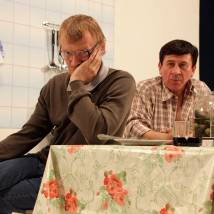 Алексей Серебряков и Владимир Пермяков на съемках фильма "ПираМММида"