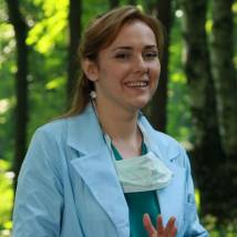 Елена Панова на съемках сериала "Доктор Тырса"