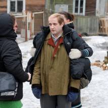 Виталий Коваленко на съемках фильма "Вербное воскресенье"